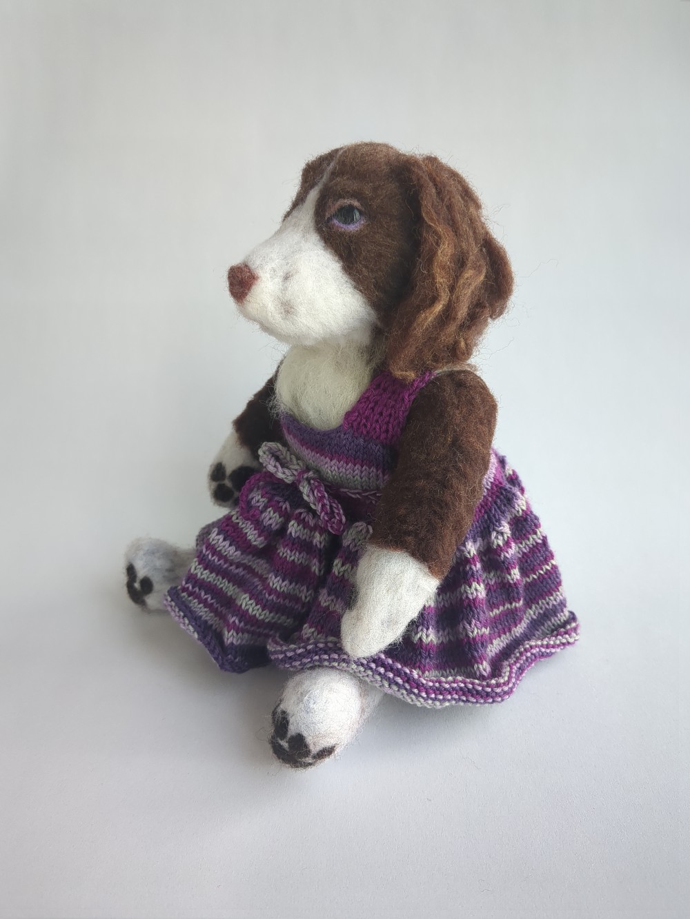 A handcrafted doll of Christy the English Springer Spaniel