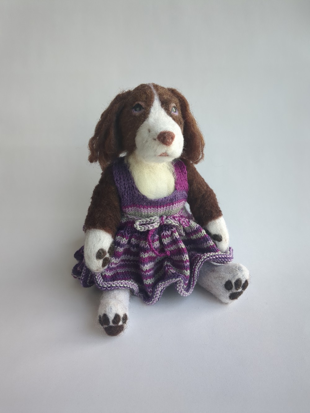 A handcrafted doll of Christy the English Springer Spaniel